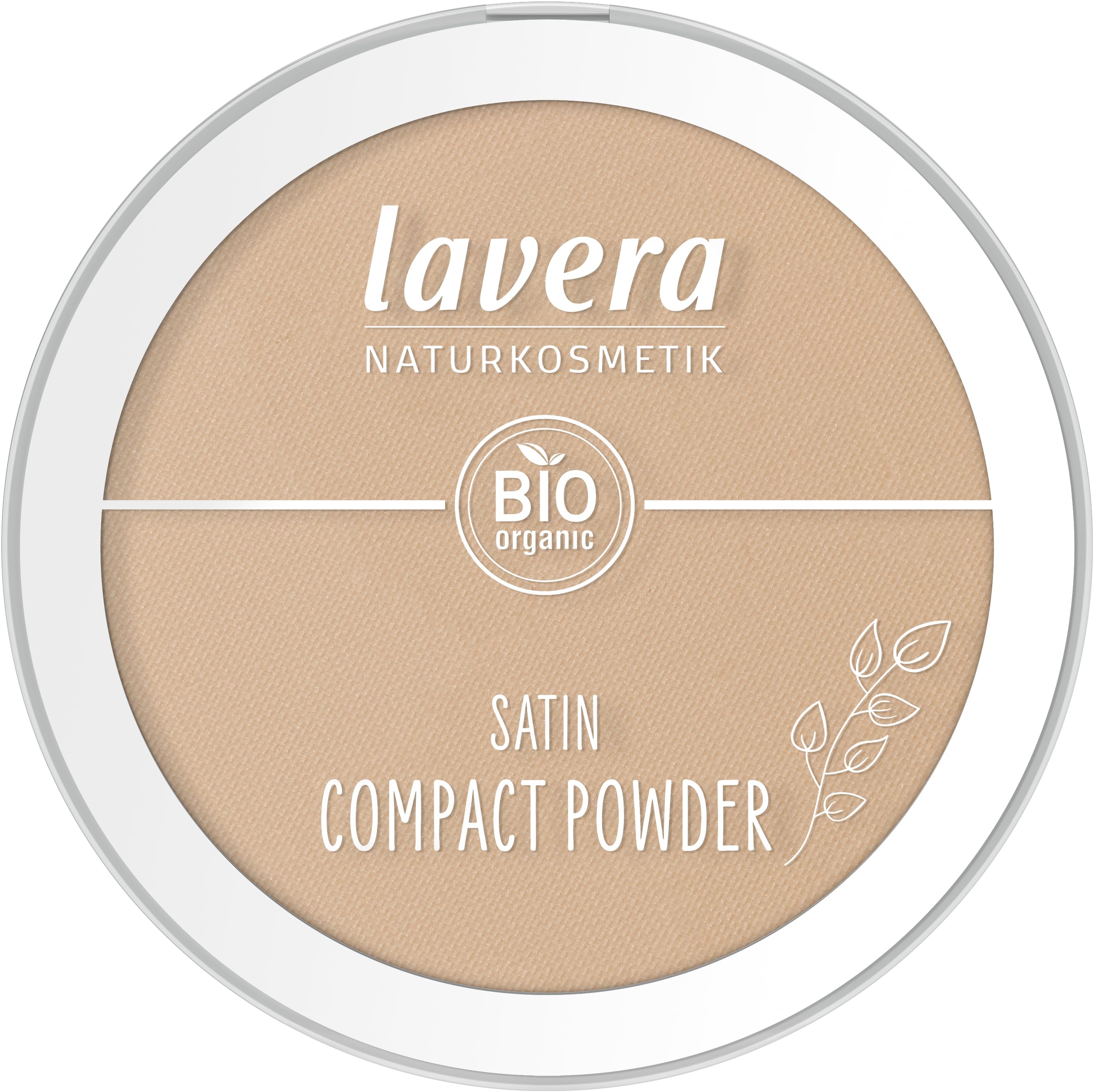 lavera Satin Compact Powder -​Poudre Compacte -​Tanned 03- nude - Huile d'amande bio & Poudre de riz bio - Végan - matifiante - longue durée - texture veloutée (1 x 9,​5g)