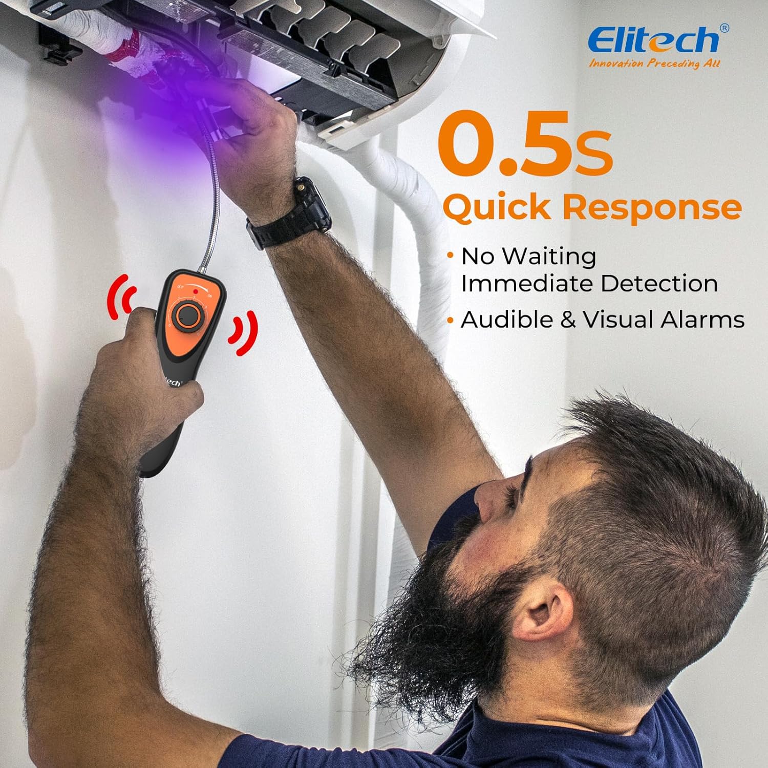 Elitech Professional HVAC & Electrical Inspection Duo: TIC-210 High-Res Thermal Imaging Camera & CLD-100 Refrigerant Leak Detector Bundle