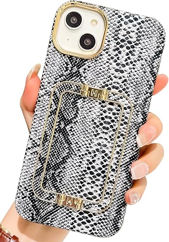 BANAILOA Bonita funda para iPhone 13 Pro Max con soporte, piel sintética de lujo, funda protectora plegable con soporte para mujer, diseño para