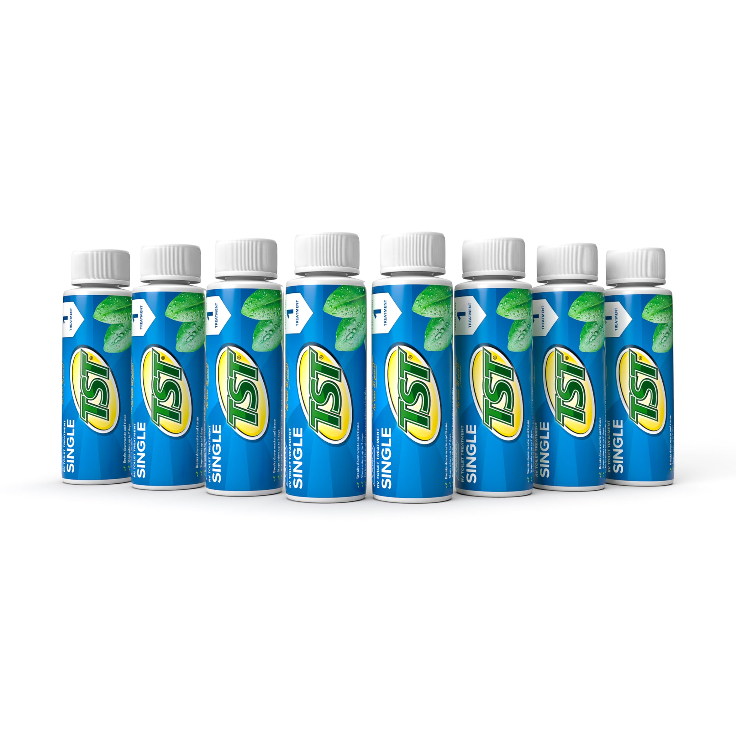 TST Fresh Scent RV Toilet Treatment - Formaldehyde Free - Breaks Down Waste And Tissue, Septic Tank Safe - Treats up to 8-40 Gallon Holding Tanks - (8) 4 oz Bottles (40221)