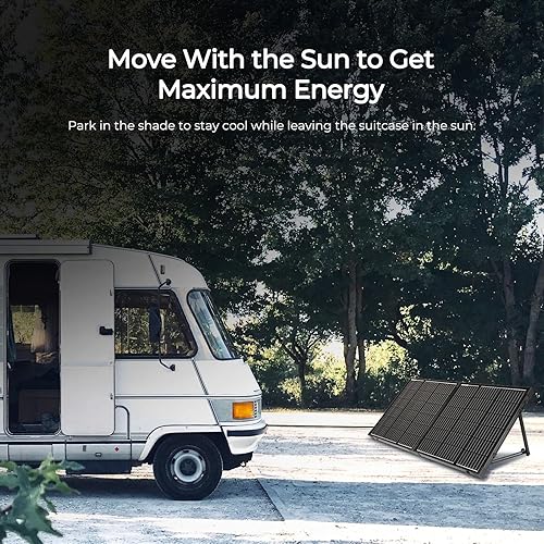 Miniatura 2 de Renogy - Panel solar portátil plegable de 100W 12V monocristalino no dependiente de la red eléctrica soporte integrado con estuche con controlador