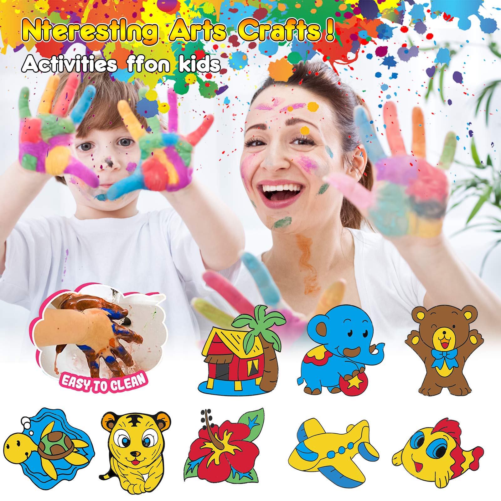 Window Paint Art, 36 Suncatchers Double Craft Kit for Kids Children’s