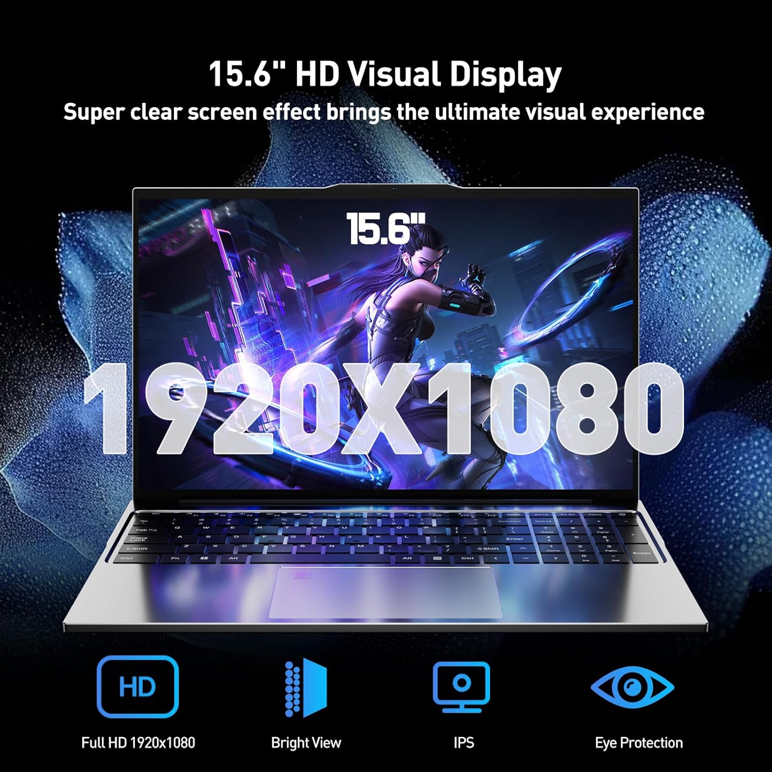 2025 Latest 15.6''Laptop Computer Windows 11, for Intel i7-6500U laptops 32GB RAM 1TB SSD, FHD IPS Display & Backlit Keyboard, Webcam, Fingerprint Unlock, 5G Wi-Fi, BT5.2, HDMI, USB3.0