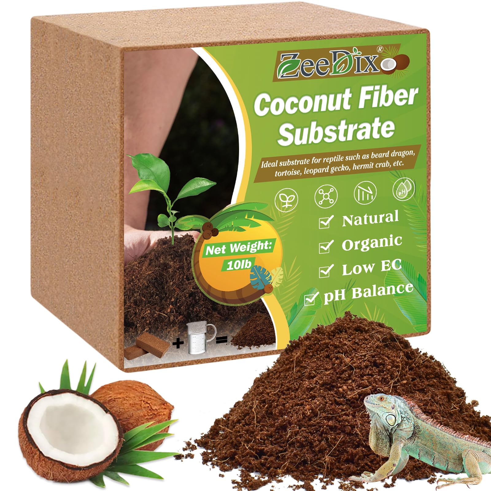 coco.です₊⁎⁺˳✧༚ Amazon.com: ZeeDix 10LB Coconut Fiber Substrate for Reptiles