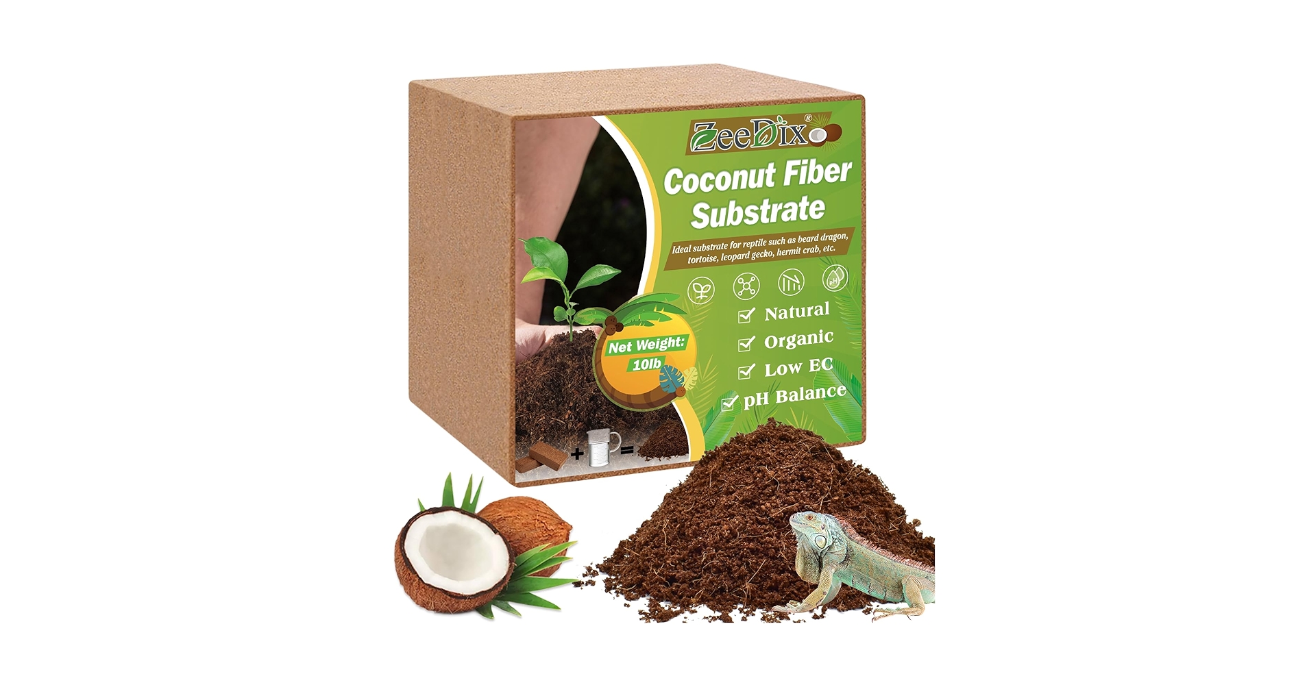 coco.です₊⁎⁺˳✧༚ Amazon.com : ZeeDix 2 Pack Coconut Fiber Substrate, 100
