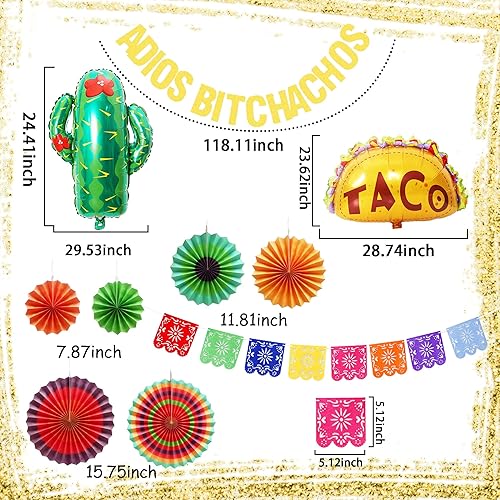 Miniatura 5 de JeVenis Adios Decoraciones mexicanas para fiesta de jubilación, despedida, graduación, divorcio, suministros para fiestas