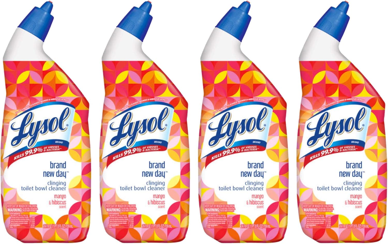 Buy Lysol Toilet Bowl Cleaner Mango & Hibiscus 24 oz Pack of 4 Online
