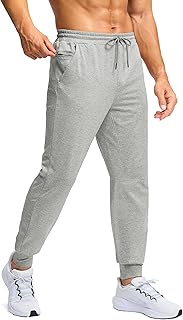 G Gradual Men's Fleece Lined Athletic Pants with Zipper Pocket Winter Warm Joggers Water Resistant Running Sweatpants for Men