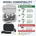 BOSSNUOK Osmo Mobile 7P Case, PU Leather Portable Storage OM 7P / OM 8 Case Shoulder Bag for DJI Osmo 8/7 Smartphone Gimbal Stabilizer Accessories, Storage Bag Only - Gimbal NOT Included (Black) gallery image