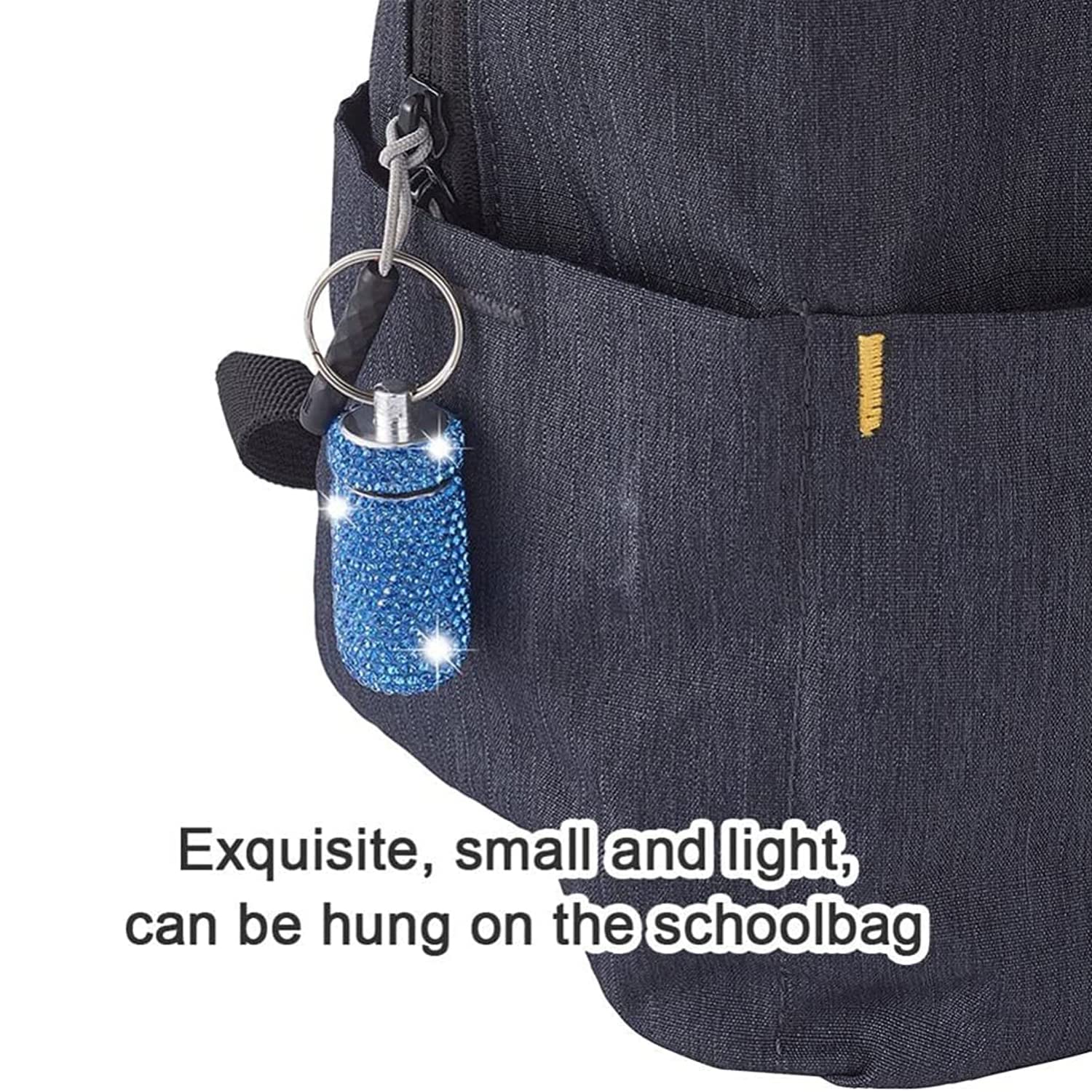 Metall Anhänger Pillendose, Pillenbehälter Schlüsselanhänger Wasserdicht, Diskret Outdoor Reise Pillenflasche,8 Stück Aluminium Tablettenbox Tabletten Organizer, leicht zu öffnen