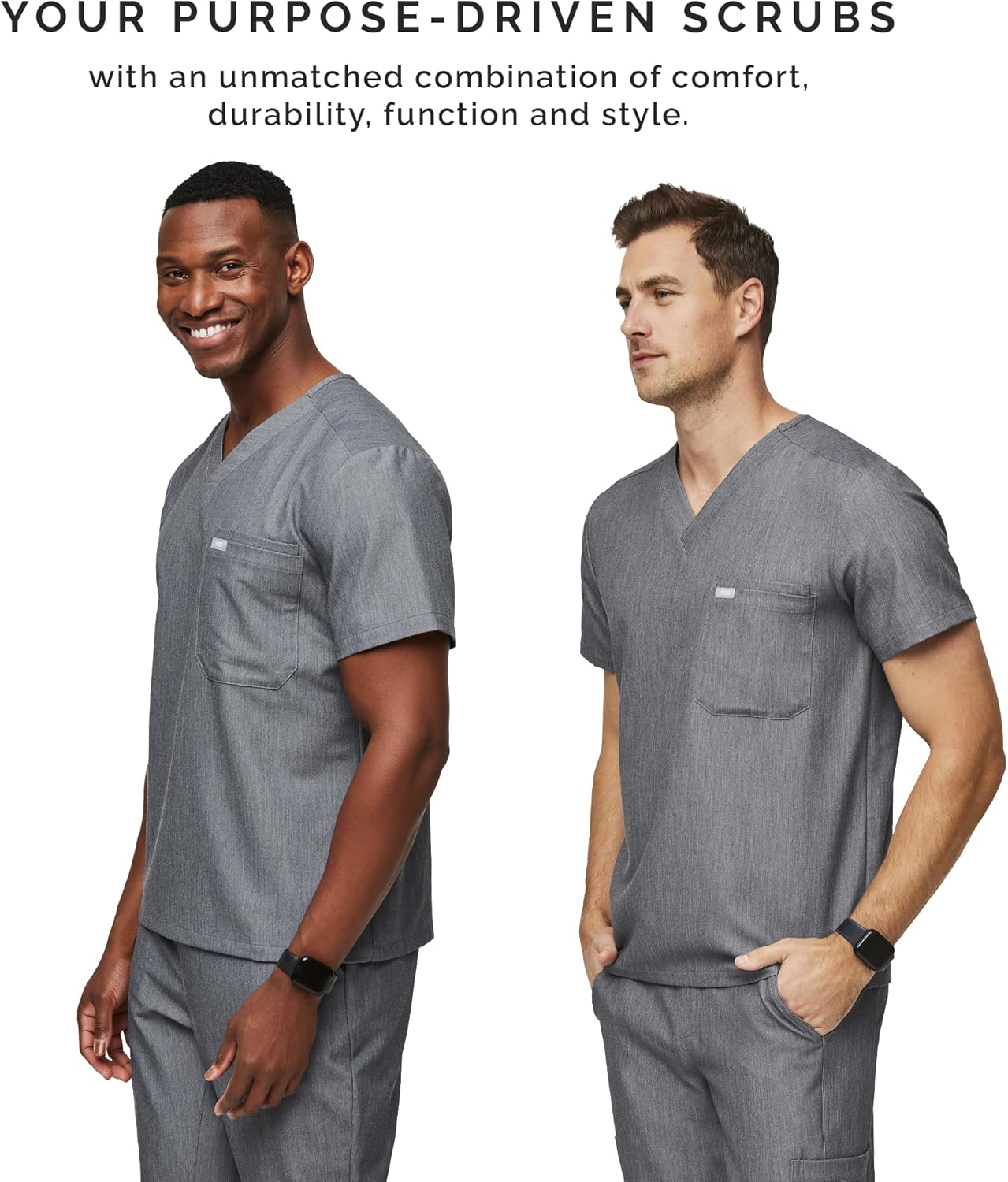 FIGS Leon Scrub Top for Men – 3 Pockets, Tailored Fit, Modern V-Neck, 4-Way Stretch, Moisture-Wicking - Image 7
