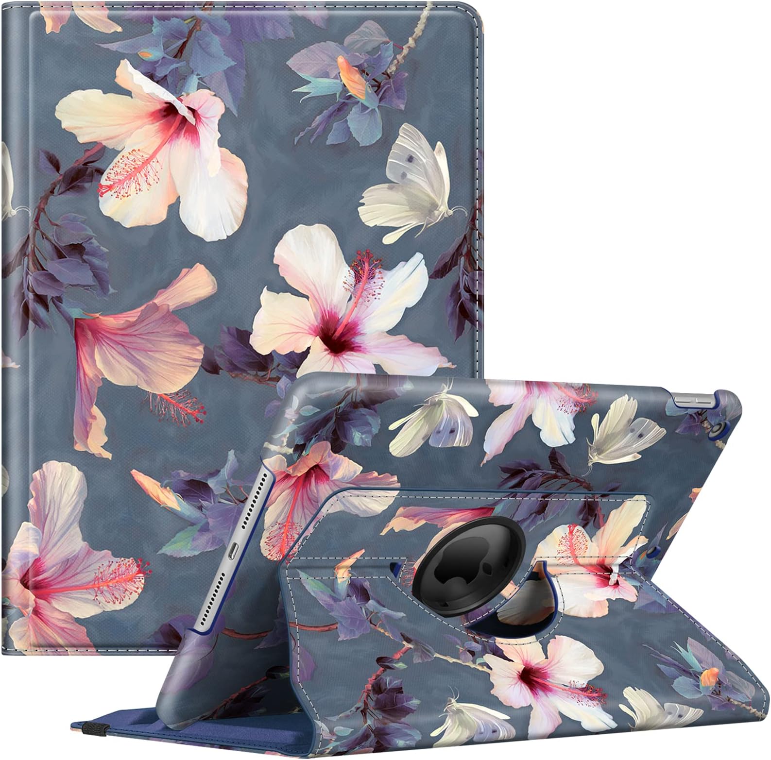 Hülle Für IPad 10,2 Zoll (9./8./7. Generation) – PU Leder Mit Ständer, Kartenfach & Magnetischem Verschluss, Blattgold