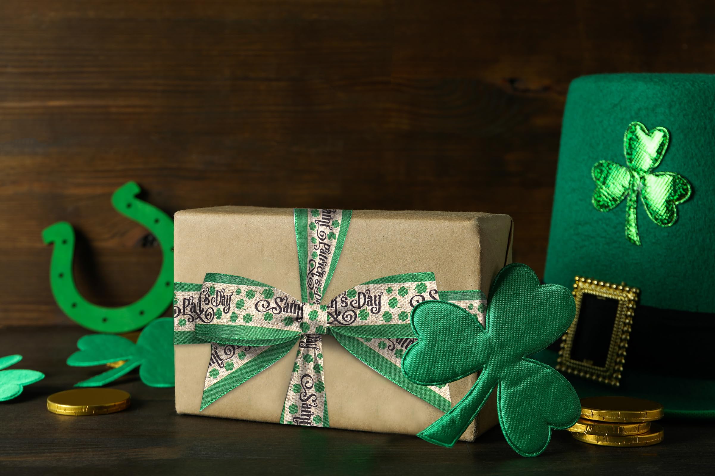 Snapklik.com : St Patricks Day Wired Ribbon, 2.5