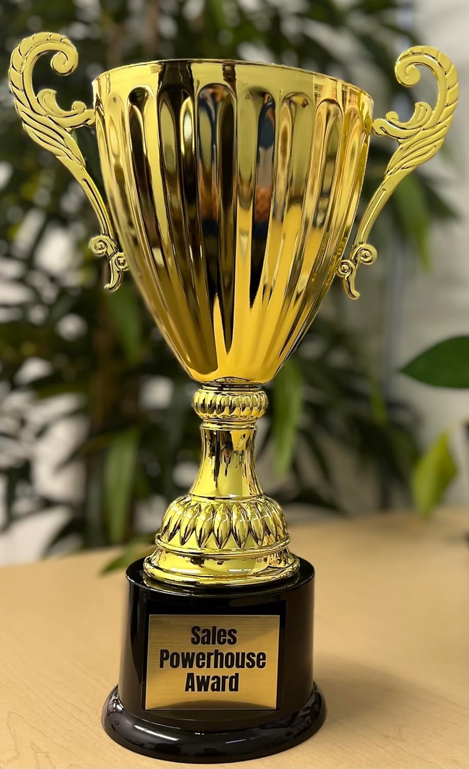 Gold or Silver Real Metal Cup Trophy - Trophy Award, Engraved Corporate Trophy Cup Award (8.75", 9.75", 12", 13.25" or 14.5" Tall) - Free Engraved Plate Included