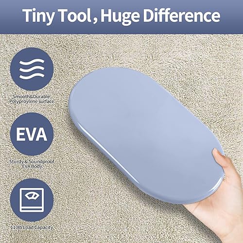 Miniatura 6 de Deslizadores de Muebles Grandes Reutilizables para Alfombras y Pisos de Madera Dura-Paquete de 8 Almohadillas Protectoras Ovaladas de 9-1/2