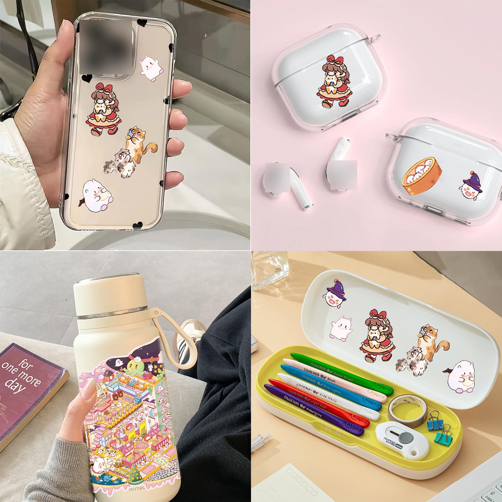 4 zestawy dużych DIY 3D naklejki do domu, z pęsetą