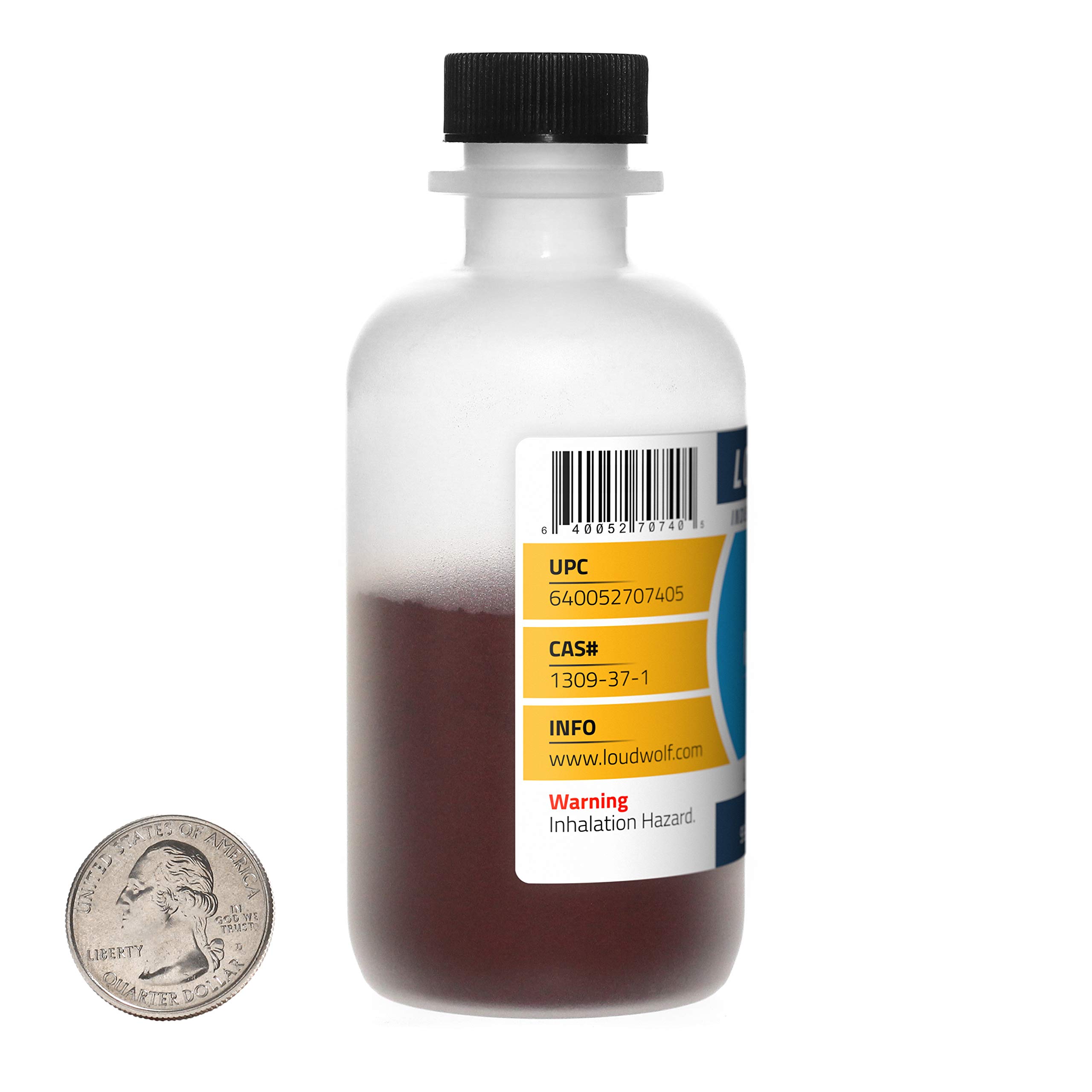 Iron Oxide Red / 1 Pound / 4 Bottles / 99.7% Pure Reagent Grade / 25 Micron Powder