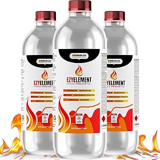 Premium Ethanol Bioethanol Fuel - Clean Burning, Sustainable Ethanol Fireplace Fuel (Pack of 3)