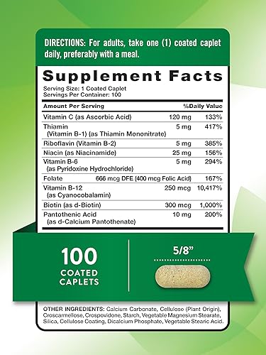 Miniatura 2 de Nature's Truth Vitamina B Complex Plus Vitamina C 100 cápsulas Suplemento vegano, sin OMG y sin gluten