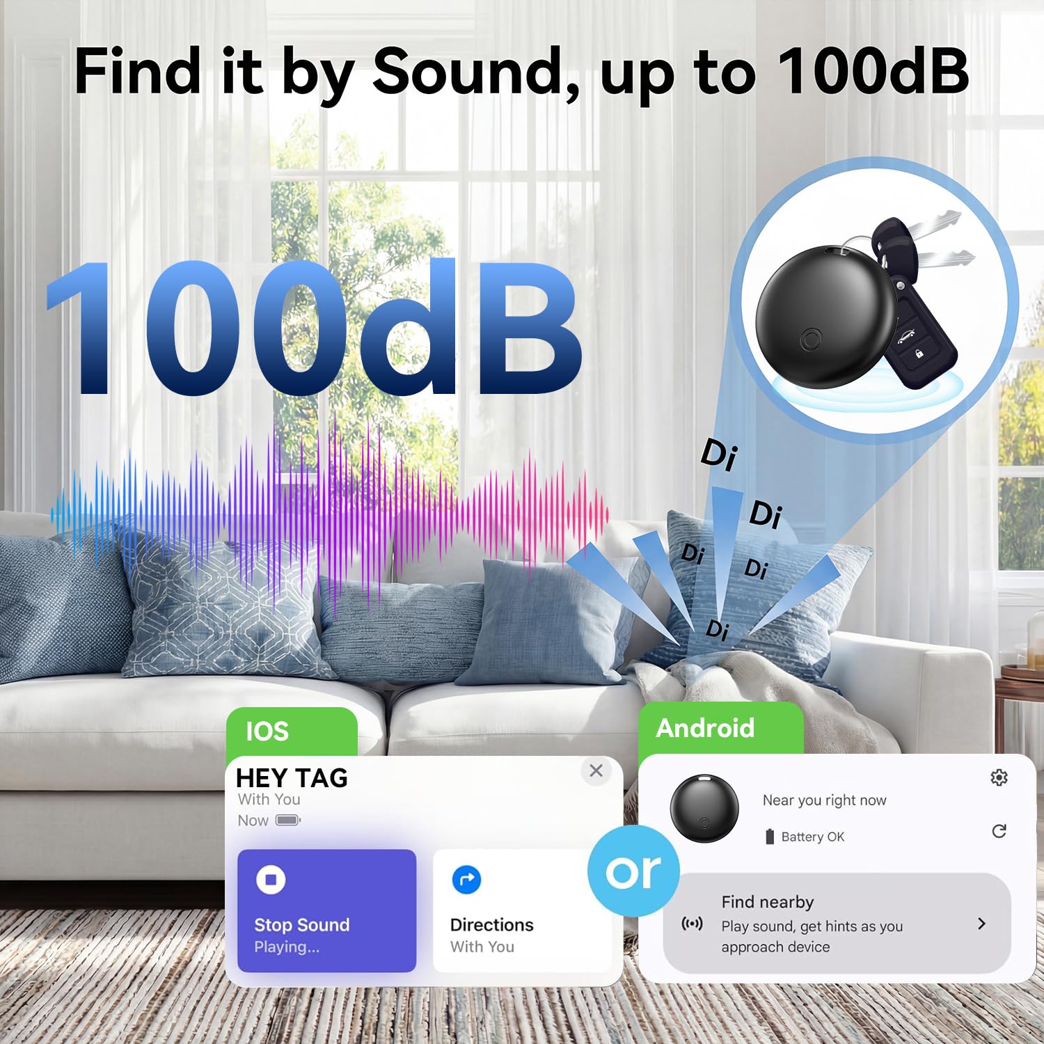 Smart Tag Bluetooth Tracker Android iOS 4 Pezzi Google Dov'è Apple Find My