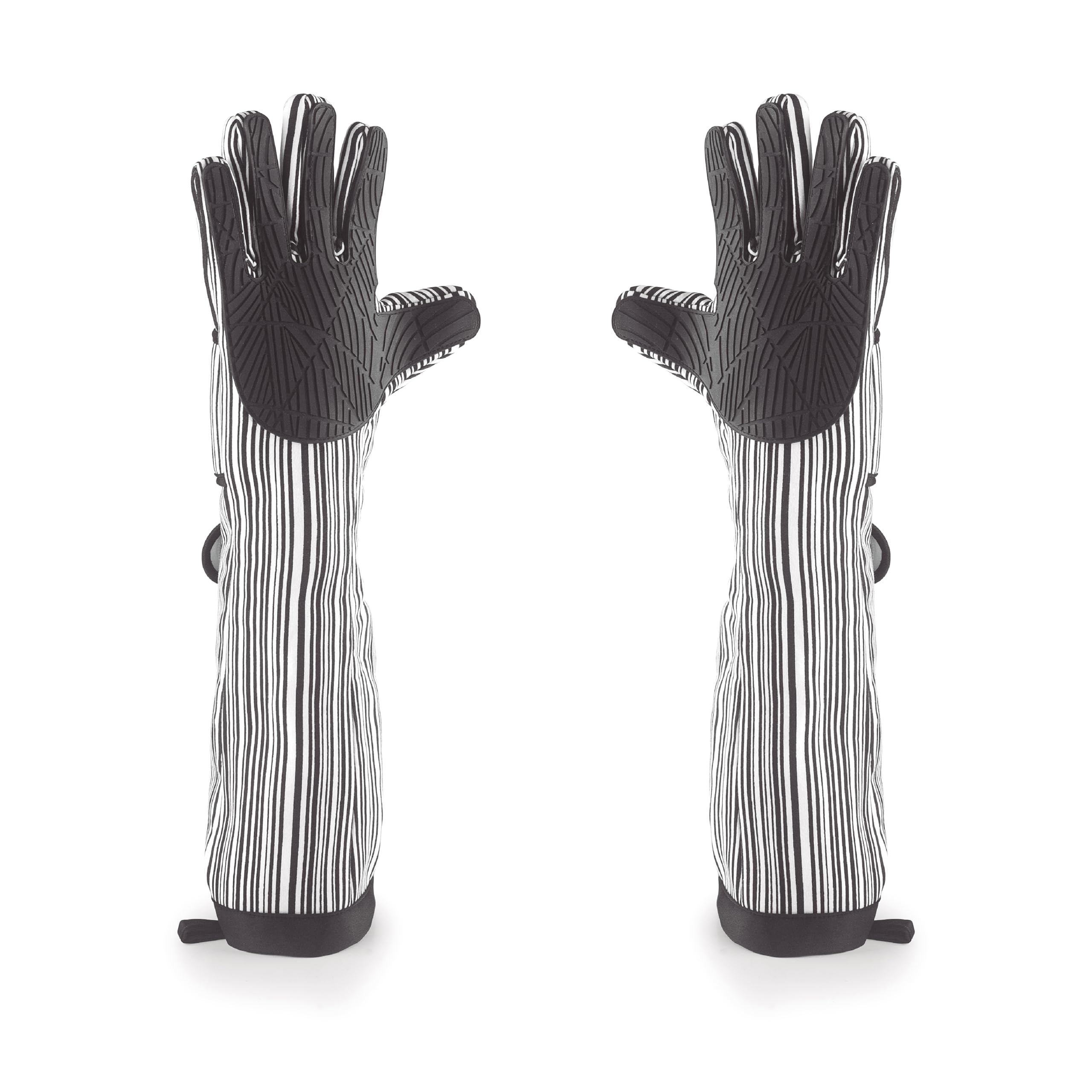 Lacor - 60068 - Guantes Horno XL, Guantes Horno Cocina, Máxima Seguridad, Gran Resistencia al Calor, Algodón con Doble Acolchado, Silicona y Poliéster, Apto para Lavadora y Secadora, 48 cm, Negro