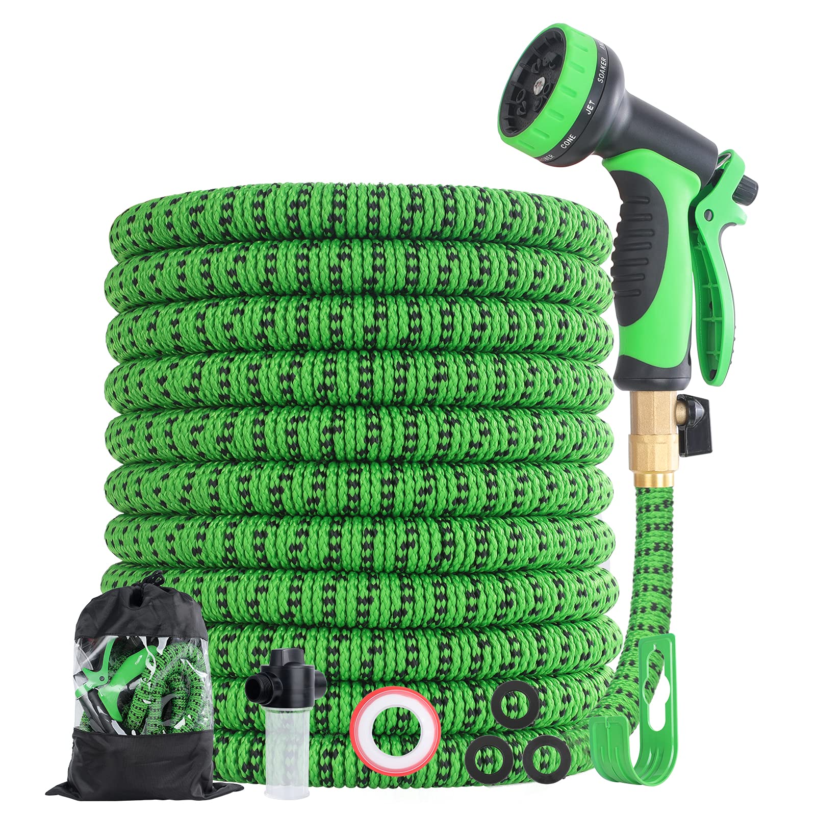 Buy Expandable Garden Hose, Lightweight Retractable Water Hose, With 10