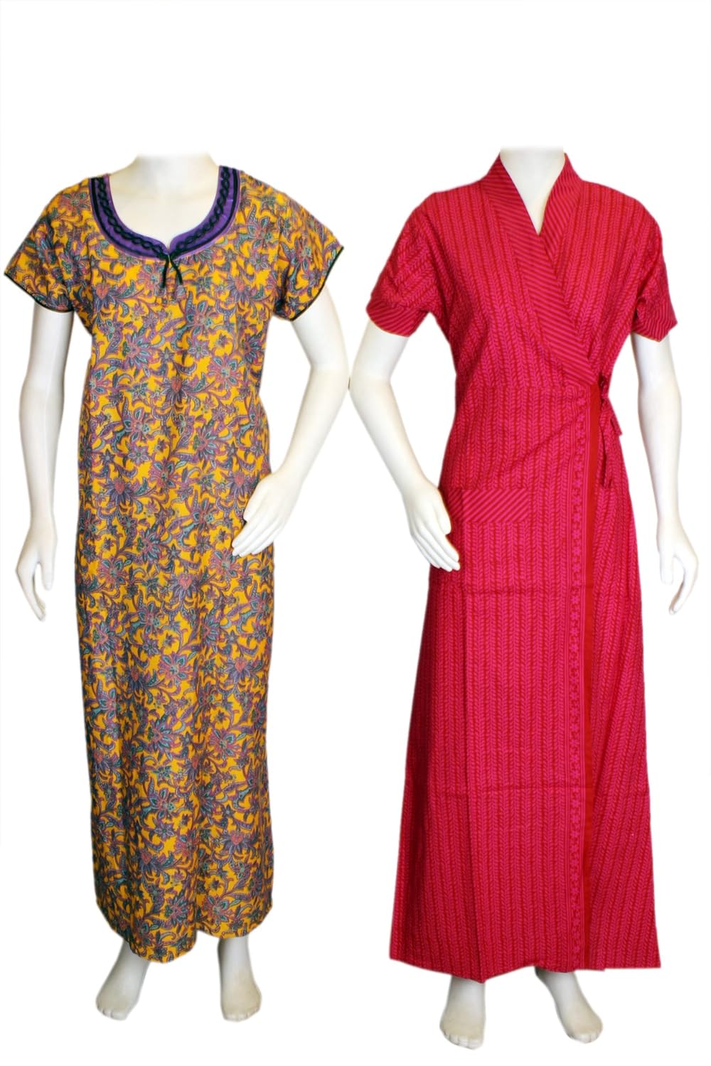 Buy stritva Women Housecoat and Nighty Set of 2 Cotton and Rayon Cotton