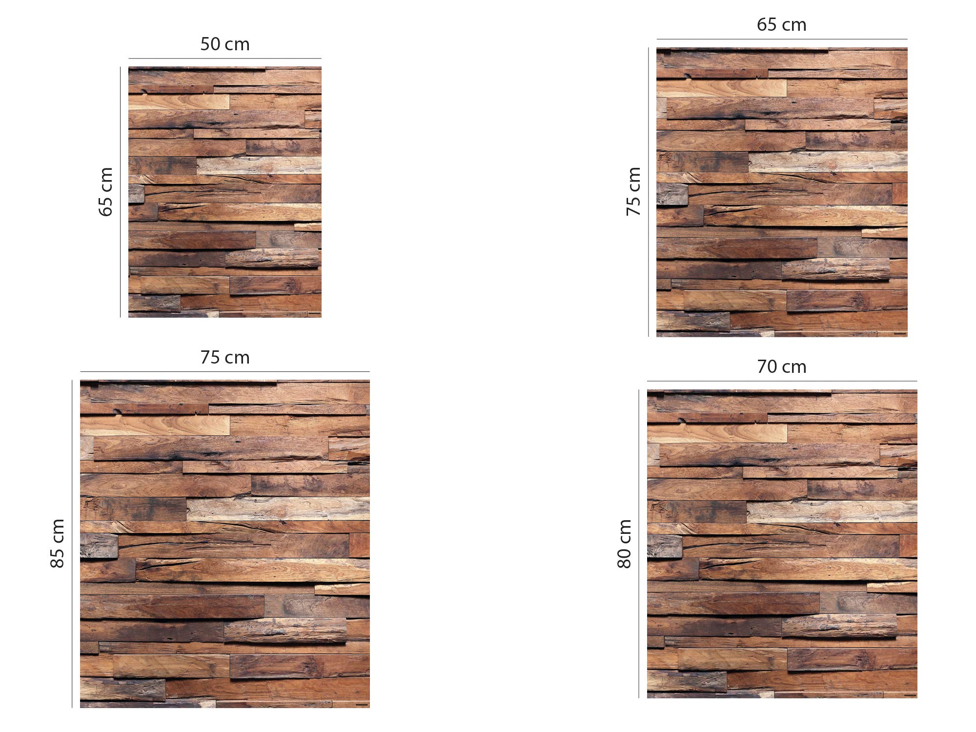 Autocollant Vinyle Pour Lave-linge Oedim - Motif Lattes De Bois, Dimensions 70x70 Cm - Adhésif Résistant, Facile à Poser, Décoration Personnalisable - 8