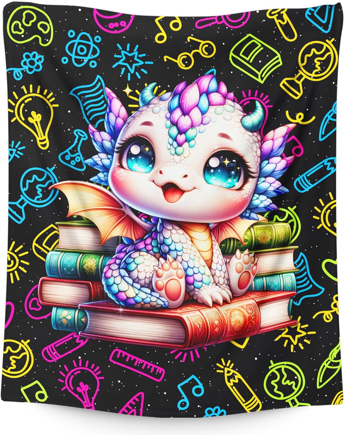 Girls Blanket Gift Dragon Throw Blankets for Kids Daughter, 50x60 Inches Lightweight Soft All Season Cool Decor Throw for Sofa Chair Couch Bed Office