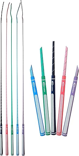 T TEKE Látigos de entrenamiento Twinkle de 44 pulgadas, látigo de doma escolar, mango de golf, eje reflejo y popper integrado