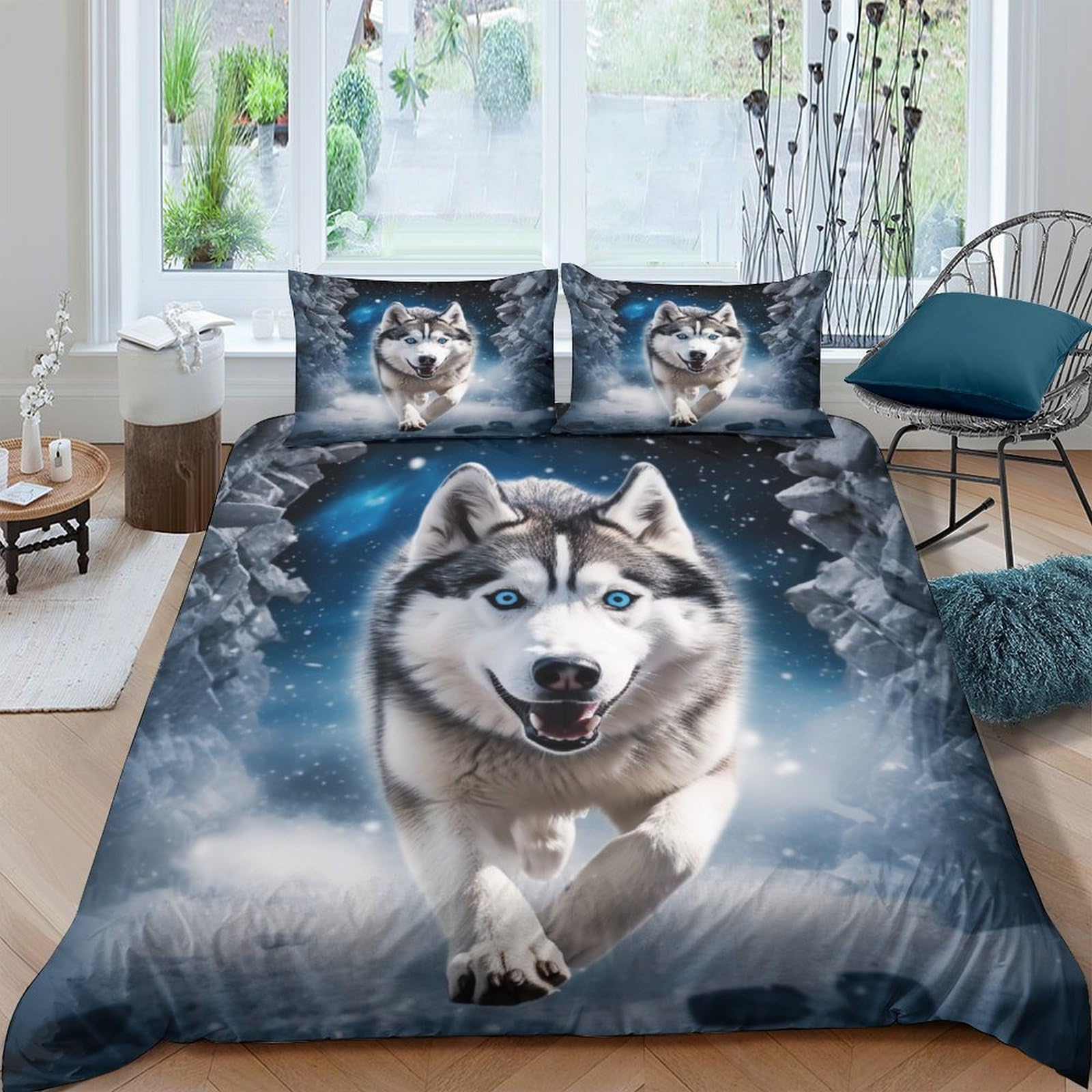 Housse de couette hypoallergénique et facile à nettoyer microfibre