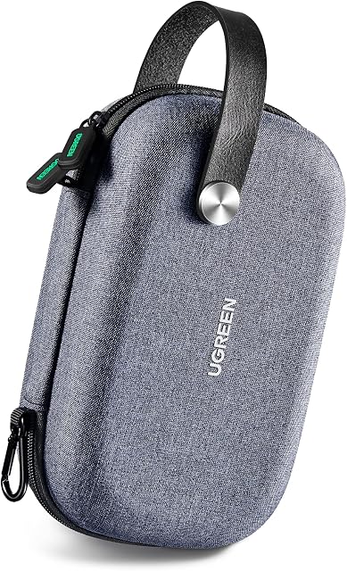 UGREEN Travel Accessories, Portable Cable Organiser Bag Travel Electronics Organiser Small Gadget Cable Bag Cable Pouch, Hard Case for Cable Charger Adapter Power Bank Hard Drive SD Card