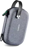 UGREEN Estojo rígido organizador de viagem para eletrônicos, bolsa organizadora de cabo de camada dupla, estojo de transporte para disco rígido externo compatível com WD Segate Toshiba,