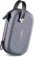 UGREEN Estojo rígido organizador de viagem para eletrônicos, bolsa organizadora de cabo de camada dupla, estojo de transporte para disco rígido externo compatível com WD Segate Toshiba,