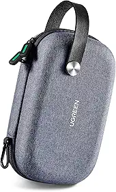 UGREEN Estojo rígido organizador de viagem para eletrônicos, bolsa organizadora de cabo de camada dupla, estojo de transporte para disco rígido externo compatível com WD Segate Toshiba,
