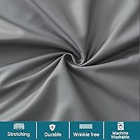 Vista 7 de Paquete de 2 fundas para taburetes de bar de poliuretano, impermeables, extraíbles, lavables, color gris, se adapta a taburetes redondos de 13 a 18