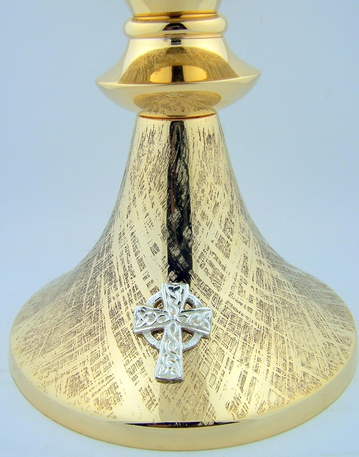 Big 9 1/2" Church Chapel Gold Gilded Priest Celtic Cross Chalice Host Ciborium Ciboria