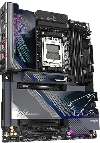 GIGABYTE X870E AORUS MASTER X3D Motherboard - Supports AMD Ryzen 9000 CPUs, 18+2+2 Phases Digital VRM, up to 9000Hz DDR5 (OC), 2xPCIe 5.0 + 3xPCIe 4.0, Wi-Fi 7, 10GbE LAN, USB 4 - 4