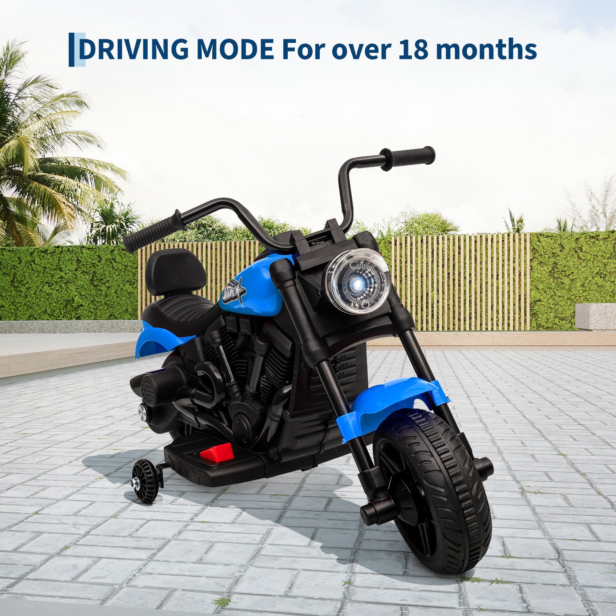 Moto électrique Enfant 6V Démarrage Sécurisé Les Petits Pilotes 3 à 6 Ans