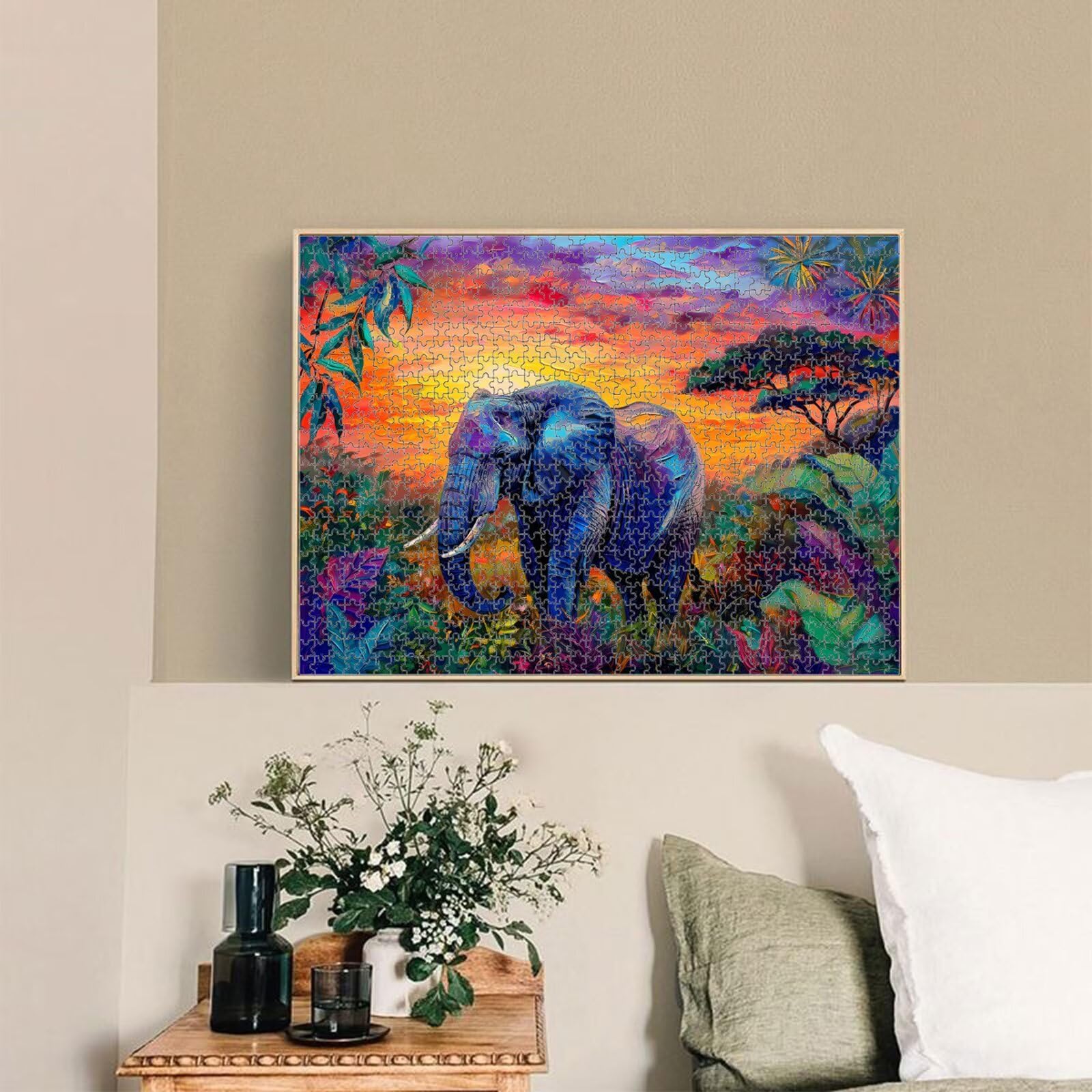 5000 Pezzi Puzzle Adulti - Elefante & Tropicale - Decorazione Murale 1T#22