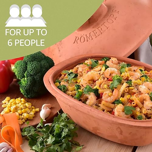 Miniatura 3 de Romertopf Clay Roaster Trend  Horno holandés antiadherente  Cocina saludable en olla  Horno de arcilla  Recipiente de cocina versátil - 4.7 cuartos