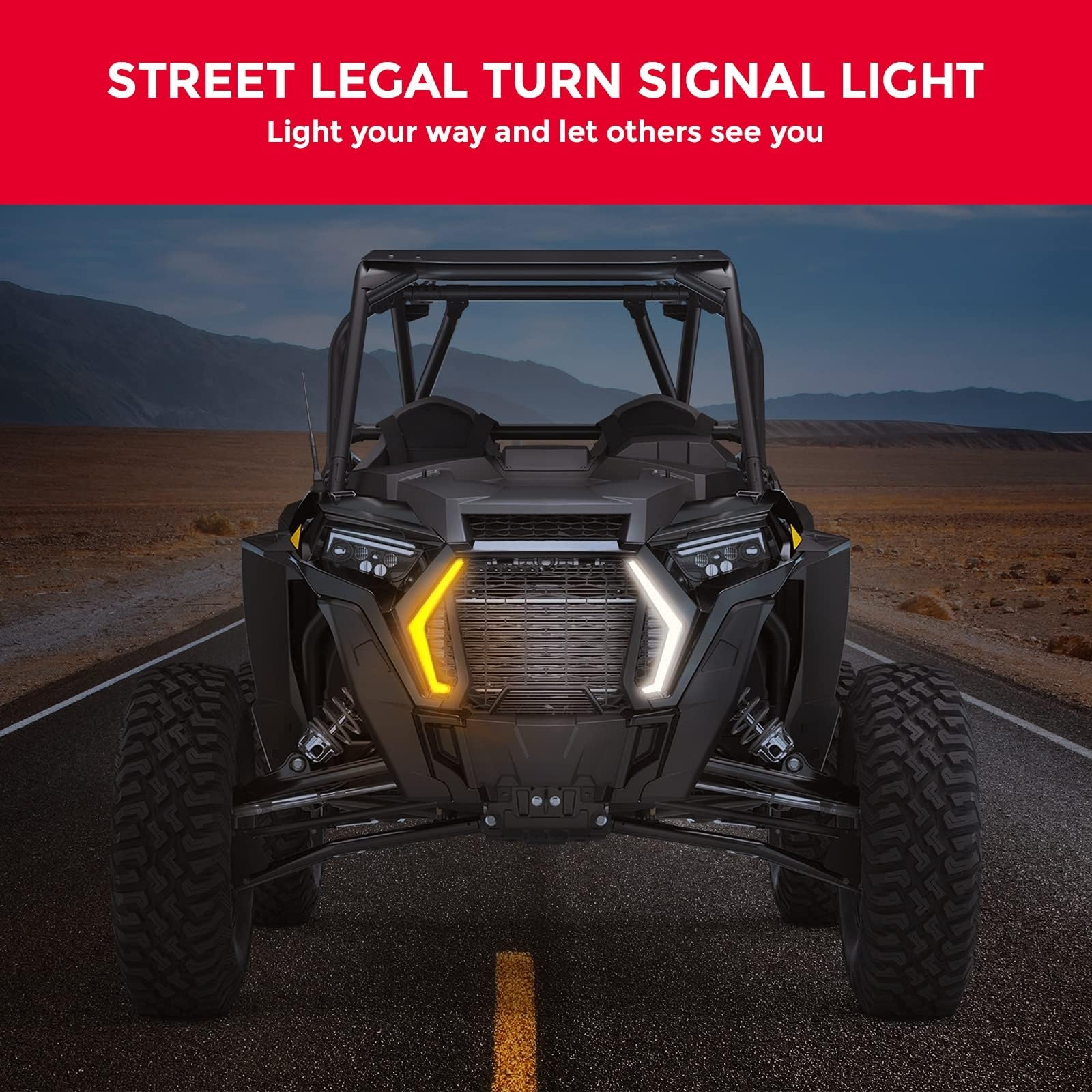 Luces de señal giro UTV n.° 2884871 compatibles con Polaris, RZR XP 1000 Turbo 2019-2023 Conjunto luces delanteras LED IP67 Indicador de señal de giro de motocicleta