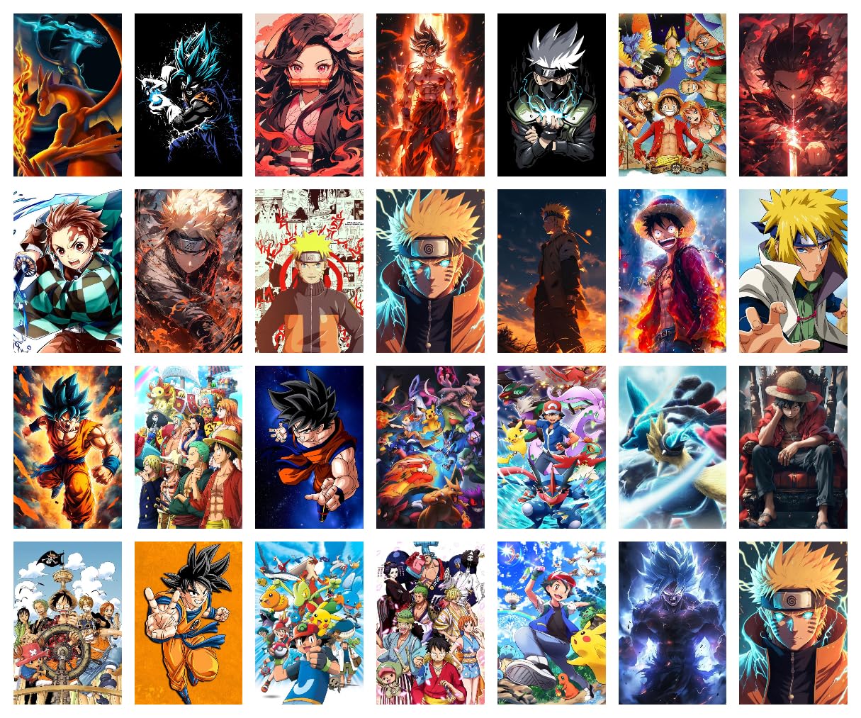 INDOART NET - Pack of 54 Anime Aesthetic Wall Collage kit Posters | Posters for Wall Decoration | Wall Art For Bedroom, Office, Living room, Dorm room (6 inch X 4 inch) 3