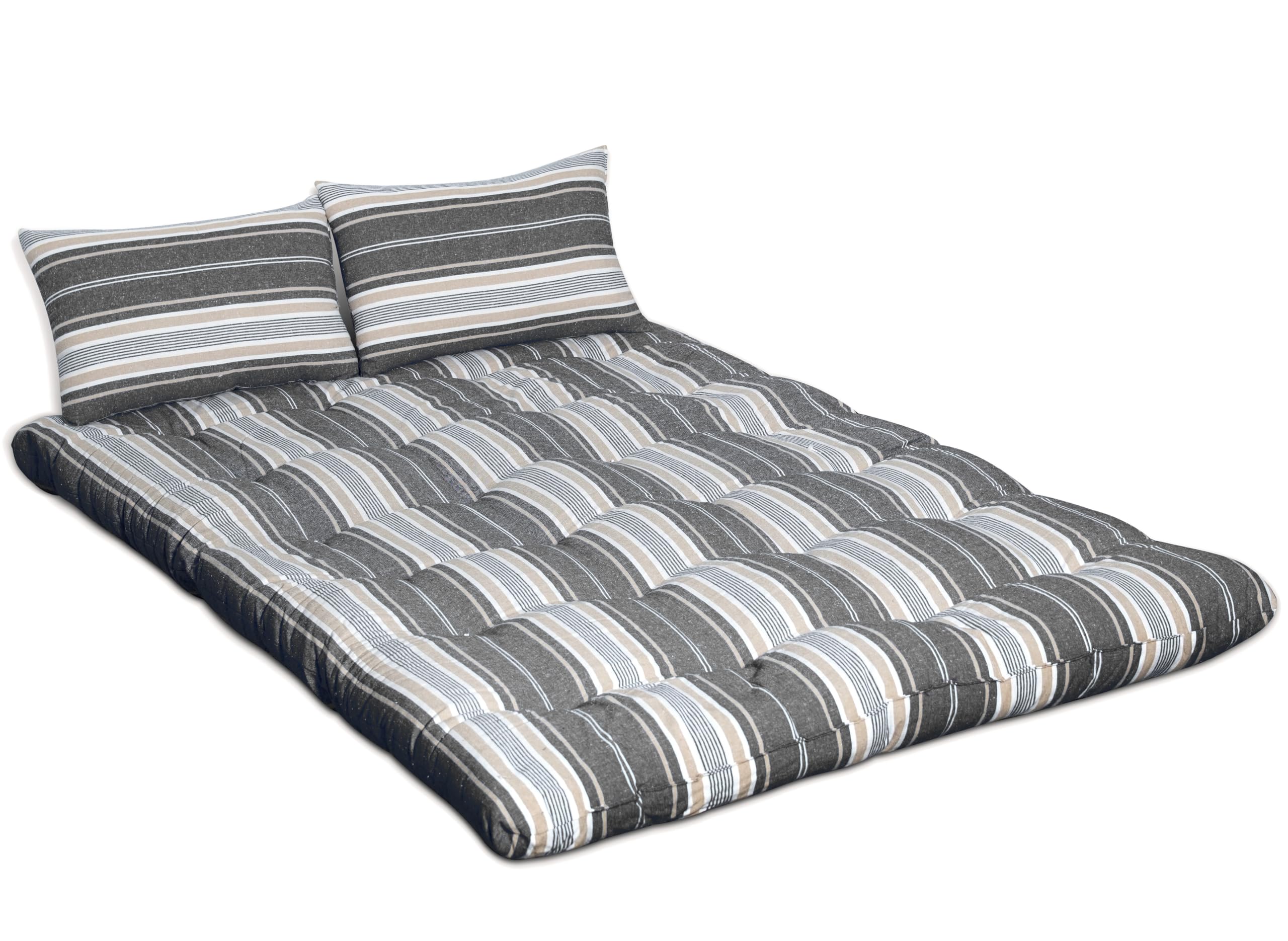 AGLA KADAM Mattress Medium Double Bed Foldable Lightweight Cotton Gadda Floor Sleeping Mattriess Hostel Guest Lightweight Mat (Short Queen 4 x 6 Double)-picture-11