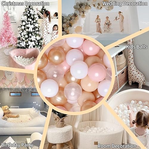 Miniatura 7 de GOGOSO Pelotas para niños pequeños, paquete de 50, 100, 200 bolas de plástico, sin ftalatos, sin BPA, no tóxicas, de 2.2 pulgadas, a prueba de