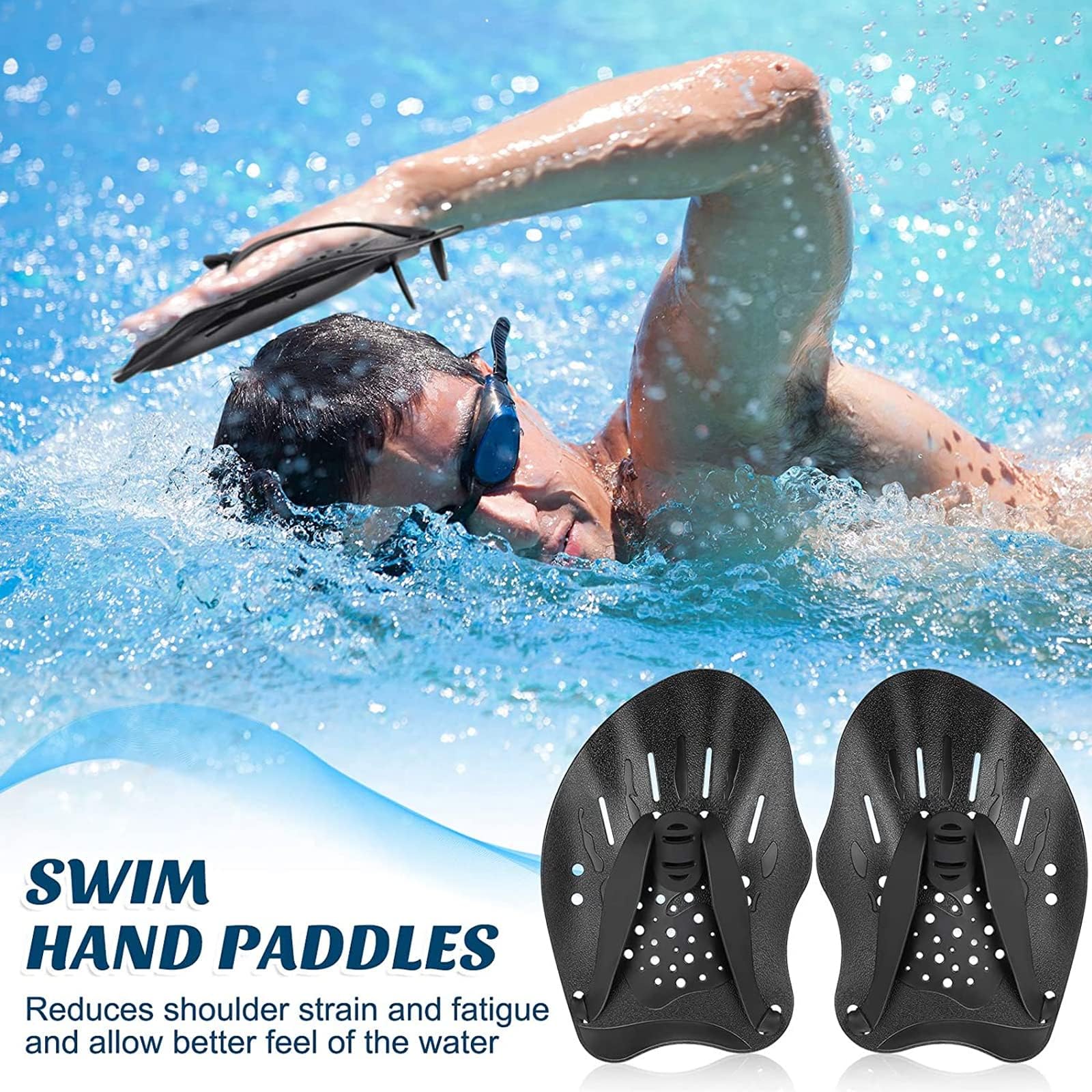Pagaia Manuale da Nuoto Unisex, Paddle da Palette Professionale per Adulti e Bambini - Accessori per l'Esercizio in Piscina