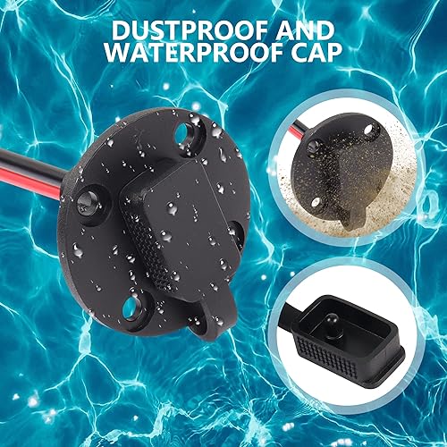 Miniatura 3 de CERRXIAN Cable solar de panel de montaje empotrado SAE de 1.0 ft 10 awg y cable de extensión de puerto de pared lateral SAE a SAE de conexión rápida