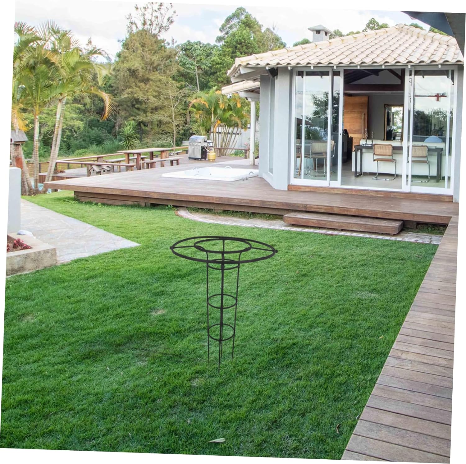 Umbrella Shaped Climbing Plant Trellis Garden Support Frame for Vines and Roses Sturdy Reusable Flower Support up to Height