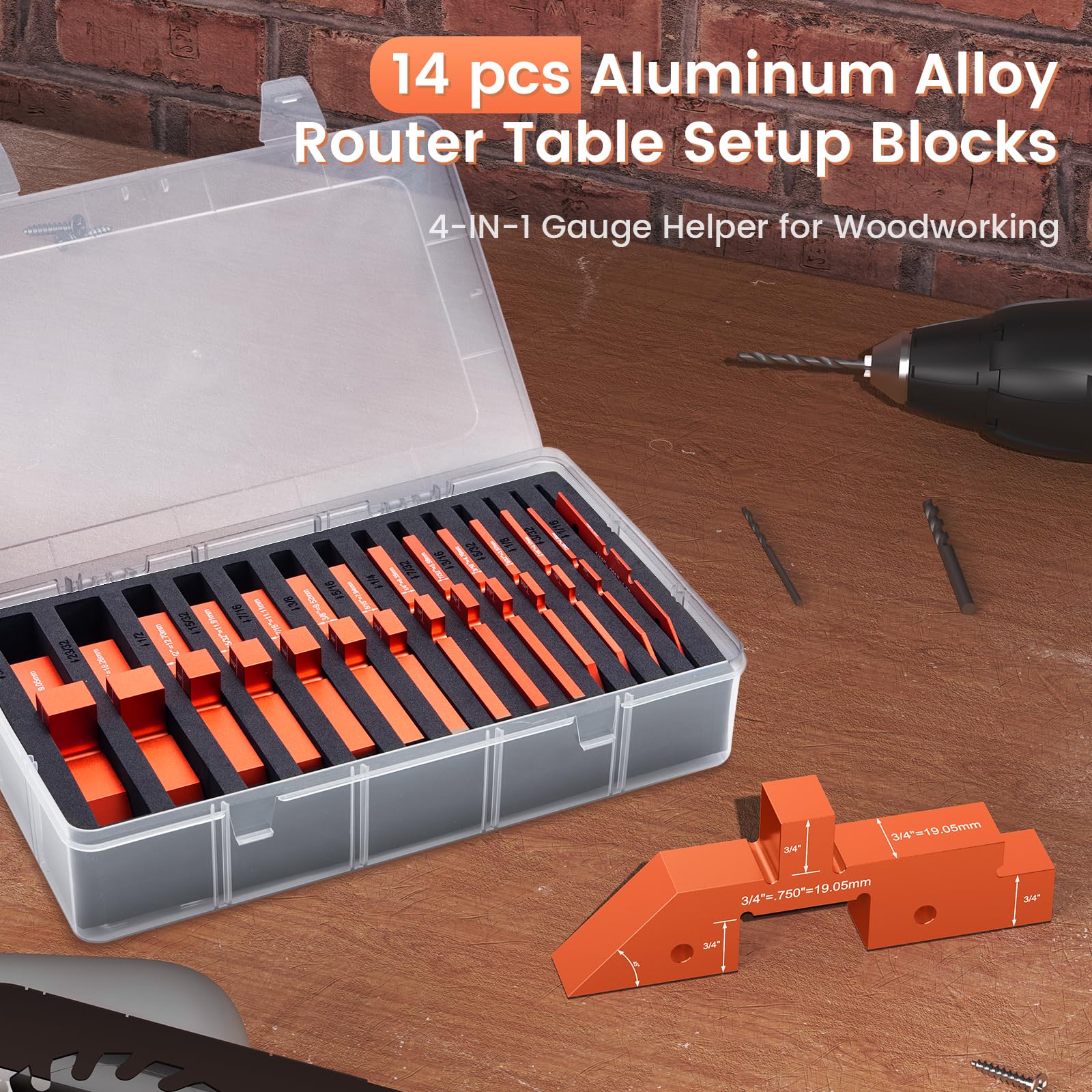 Woodworking Tools Clearance 14-Piece Router Table Setup Bars ...