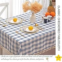 Vista 26 de Table Cloth Rectangle Table-Rustic Gingham Tablecloth Buffalo Plaid Table Cloth for Thanksgiving Christmas Kitchen Dining Room